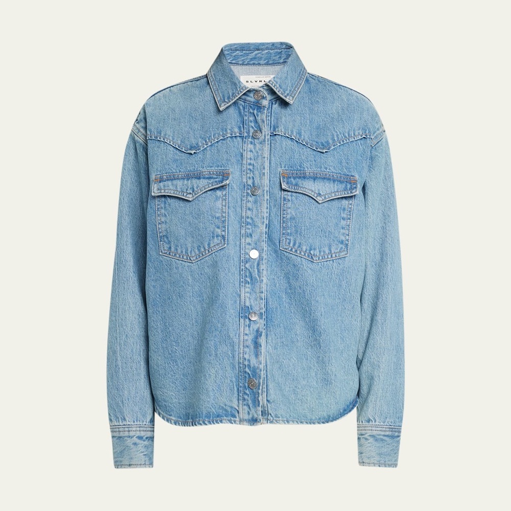 SLVRLAKE | Cassidy Blue Denim Shirt Size M